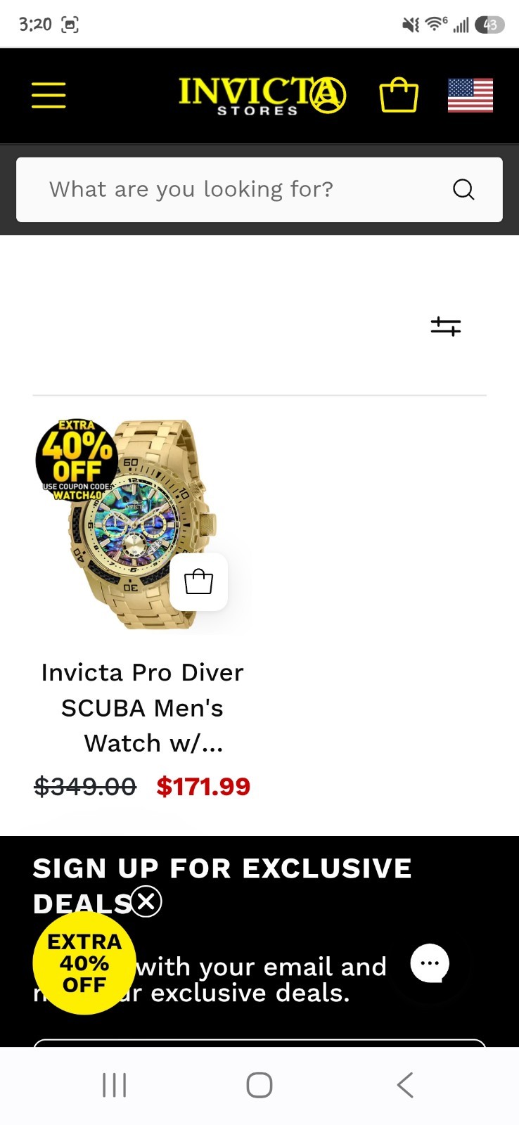 Invicta 51MM Pro Diver SCUBA Abalone Dial SS Two-Tone Crono Men’s Watch #25093