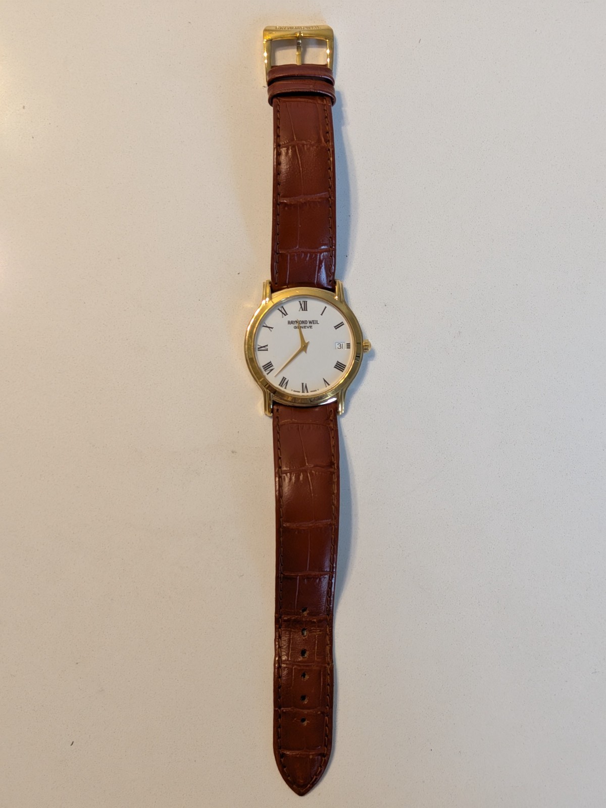 Raymond Weil Geneve 5569 Brown Leather Mens Watch X178359