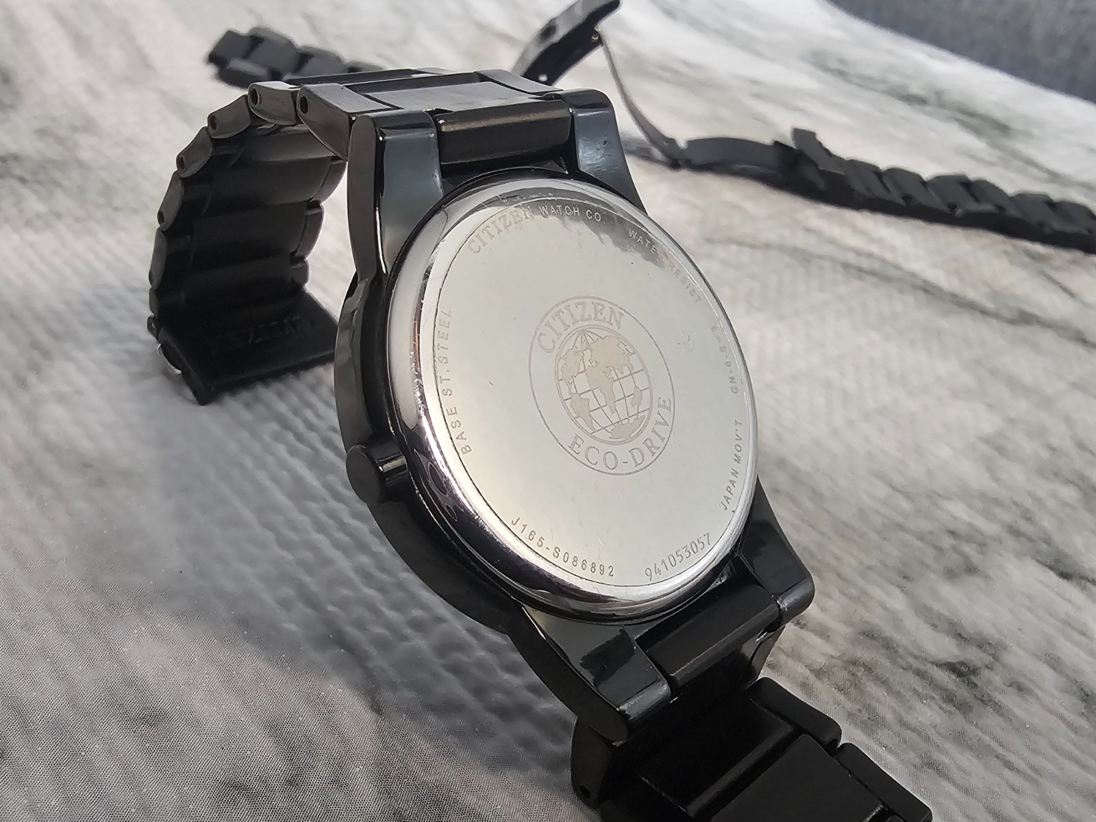 CITIZEN Eco-Drive J165-S086892 Axiom Black Diamond Accent Men’s Watch