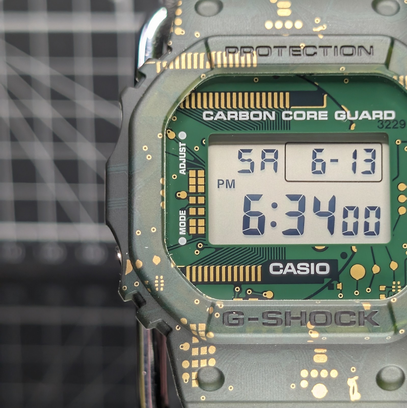Casio G-Shock CIRCUIT CAMO DWE-5600 Green Gold Square Value Pack DWE-5600CC-3