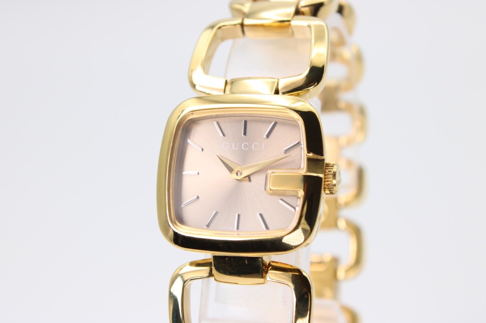 GUCCI YA125511 G- Brown Sunbrushed Dial Ladies Watch 24mmx22.5mm