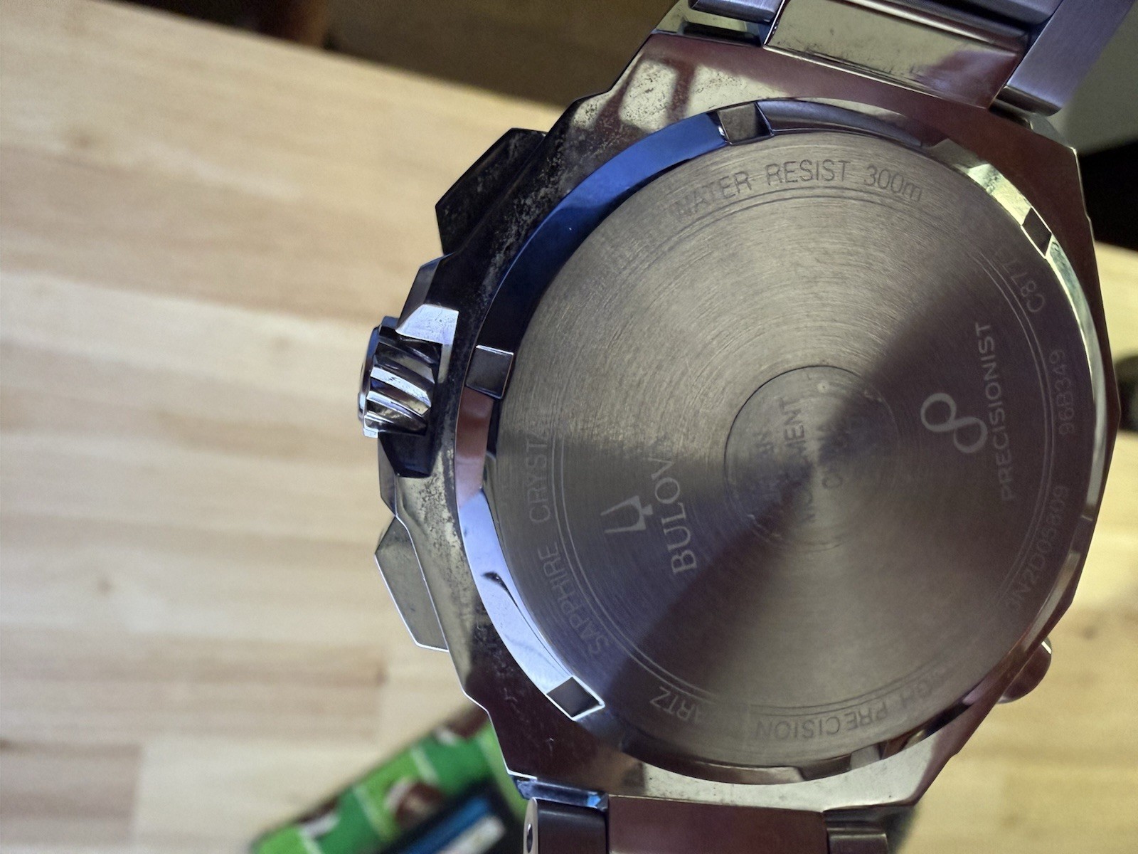 Bulova Precisionist 46mm Chronograph Date 300m Blue Dial Stainless Steel