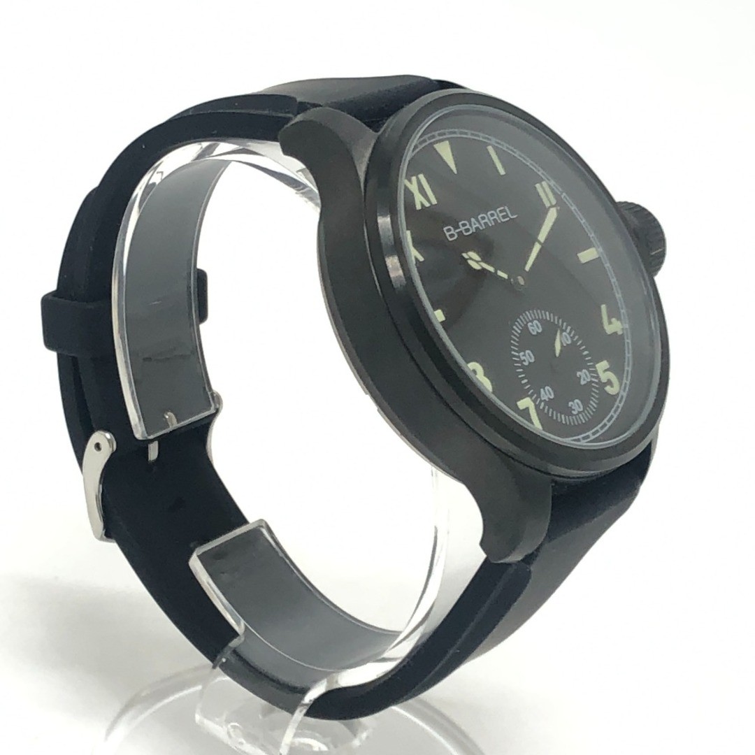 B-Barrel Small Second Manual Watch Rubber Strap Used Black 47mm From Japan From