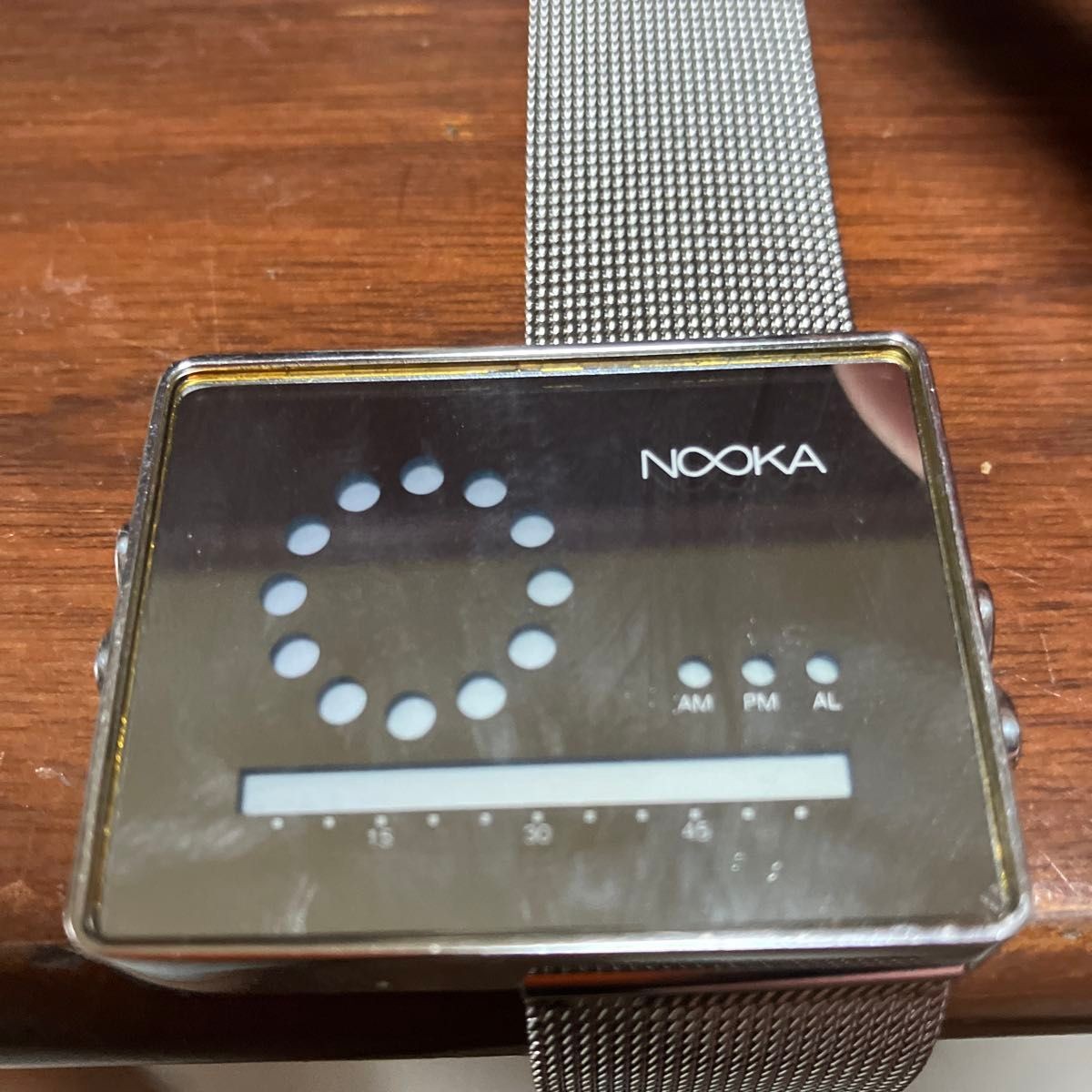 Nooka Watch Non Working Silver Digital Rare Futuristic Design Japan Vintage Junk