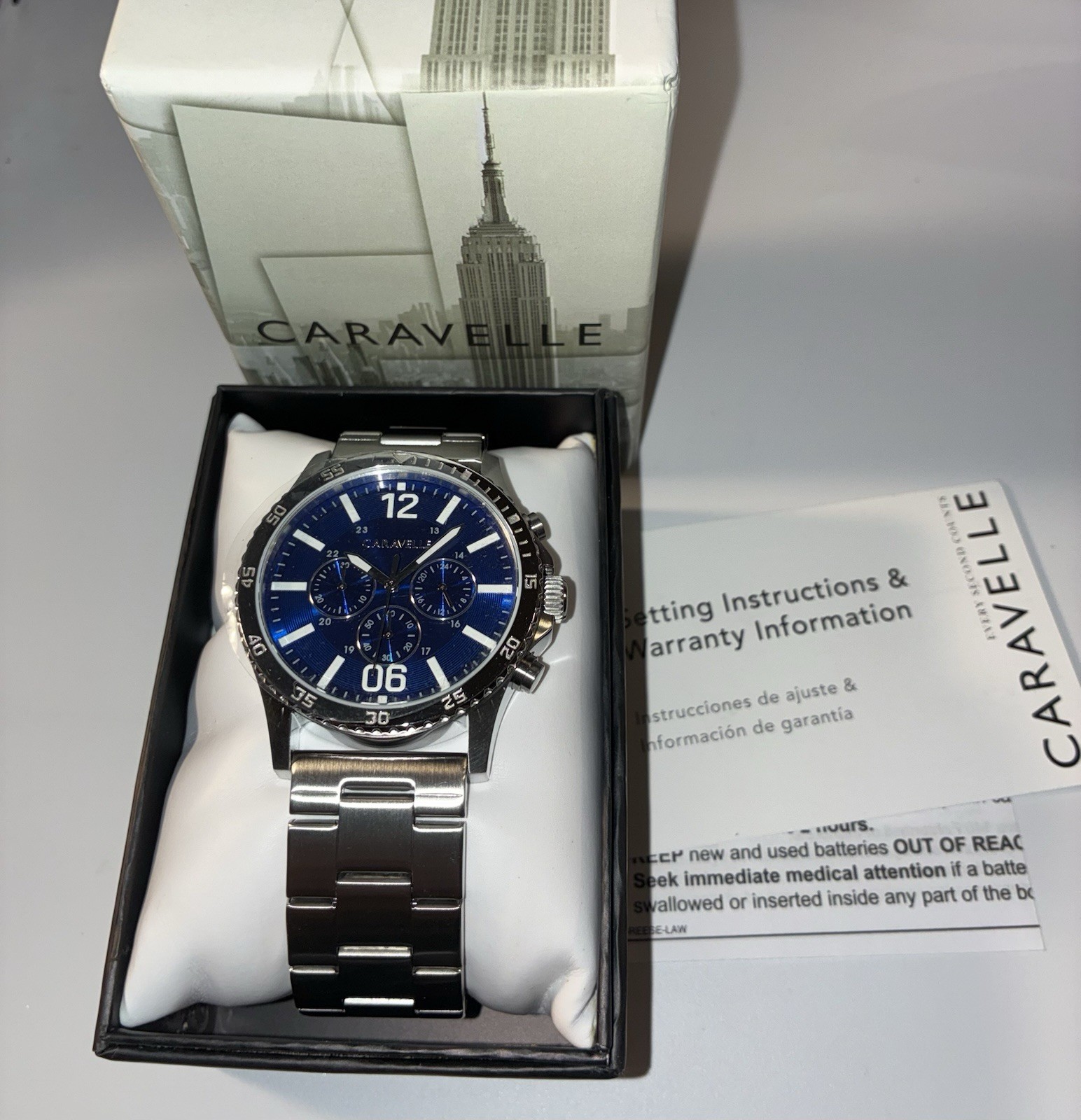Caravelle By Bulova Men’s Chronograph Stainless Steel Watch Brand new with tags