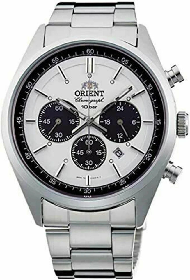 ORIENT WV0041TX Milky White SOLAR PANDA 70’s Neo Seventies Men’s Watch New