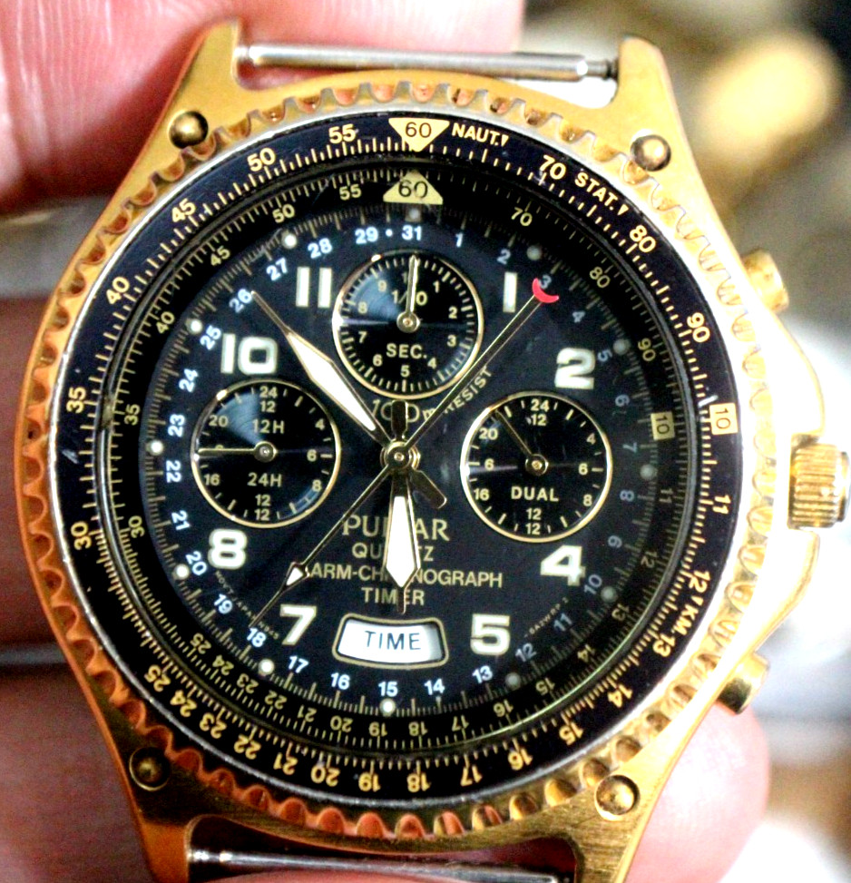 Vintage PULSAR Multi Function Quartz Men’s Watch N945 – 6A20