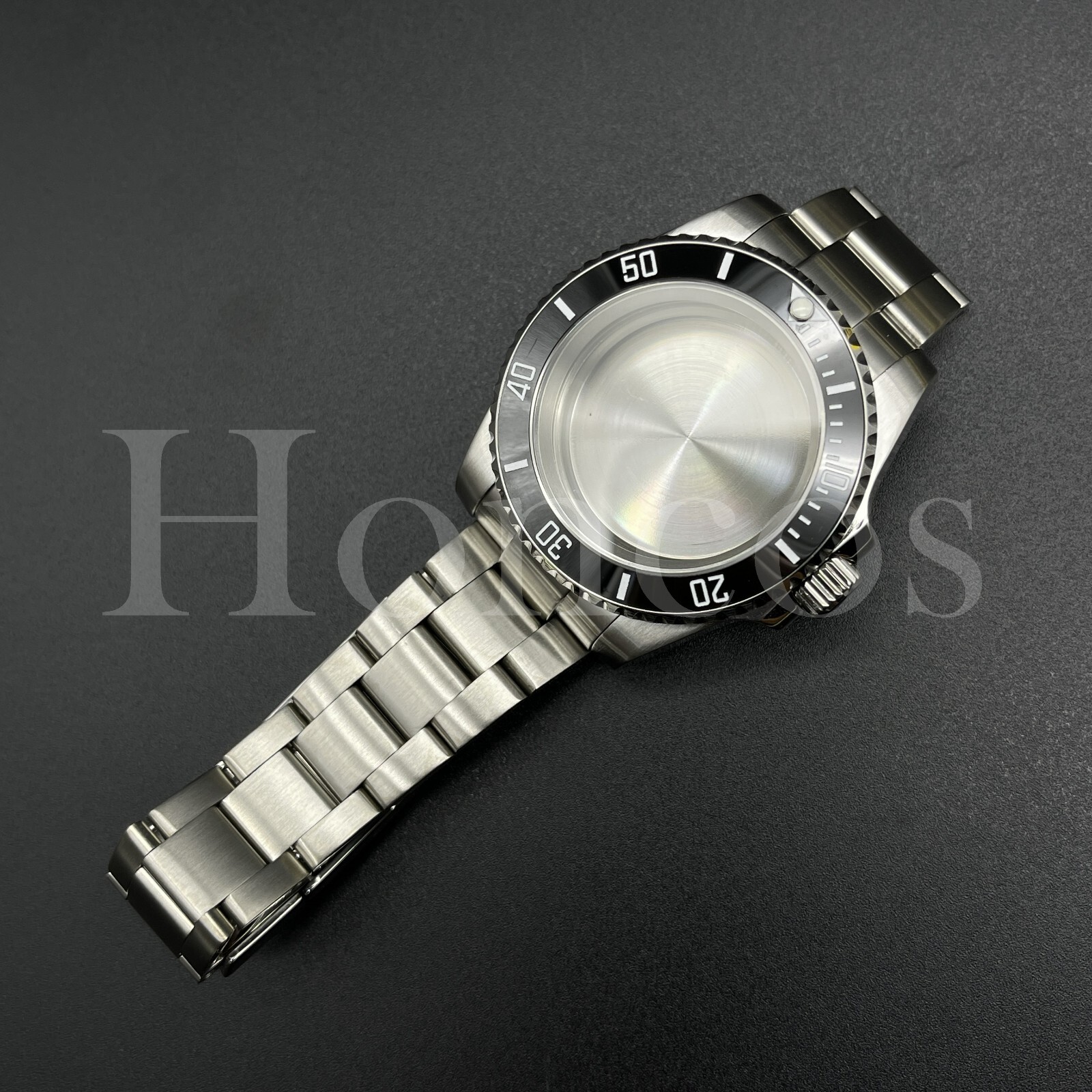 Custom Made MODS Watch Case and Bracelet Fits for NH34/35 Movement Silver BLK/WT