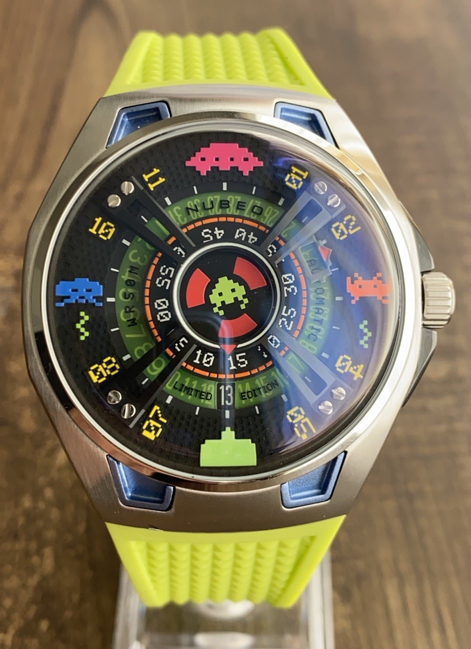 NUBEO SPACE INVADERS 👾 MYSTERY WATCH COOL UNIQUE FUTURISTIC SPACE AGE CRAZY 🛸
