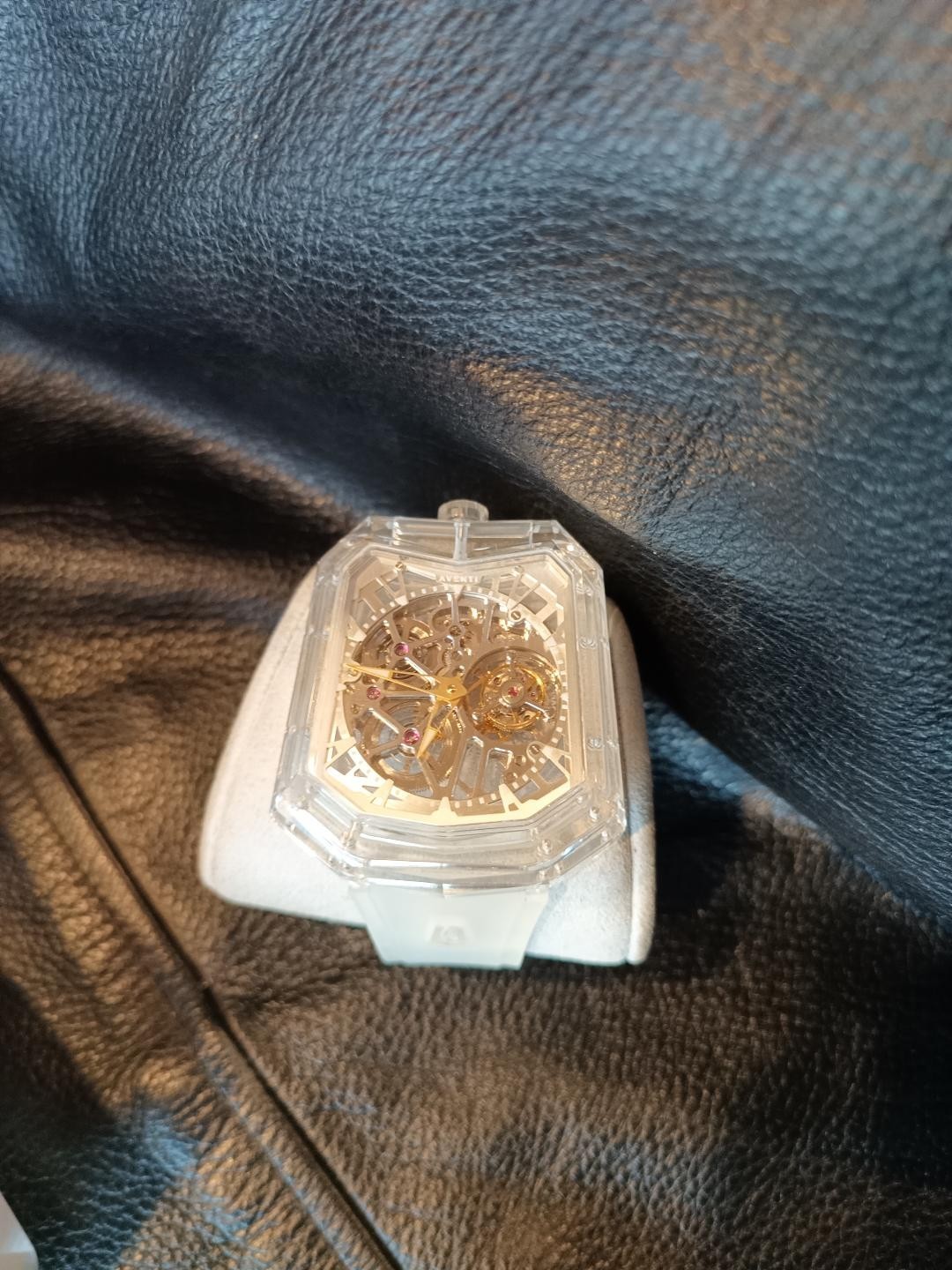 Aventi A11-01 Pure Sapphire Tourbillon Skeleton Watch USA seller