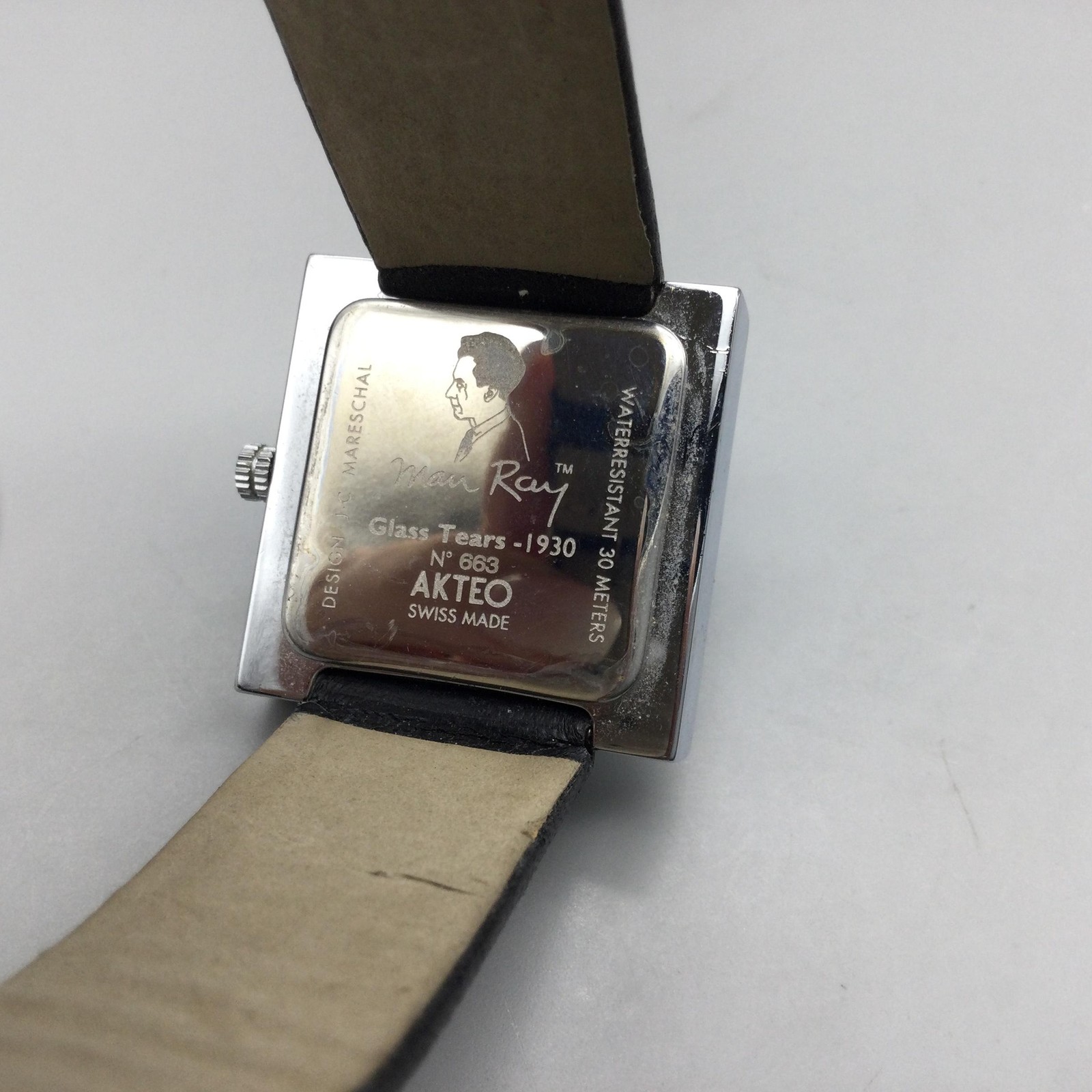 Akteo Man Ray Glass Tears Watch Womens 26mm Art Dial Swiss New Battery