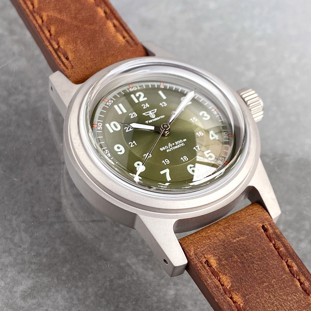 Tandorio New 36mm Sapphire Arabic Numerals 20ATM NH35A Automatic Men Watch Lume