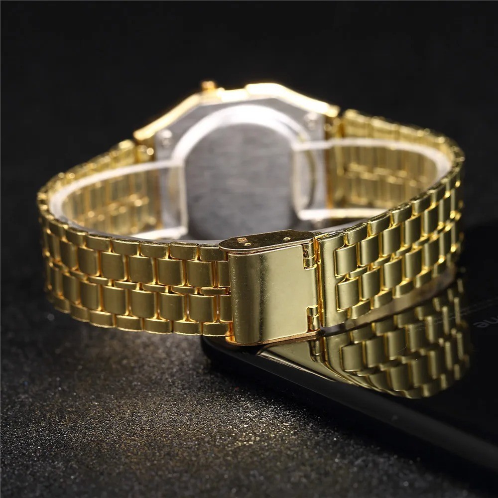 NEW CASIEO Retro Classic Unisex Digital Steel Bracelet Watch A158WA-1YES Silver