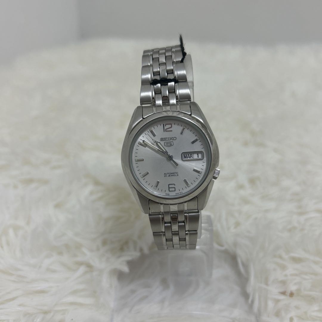 SEIKO 5 automatic 7S26 01V0 silver working From Japan