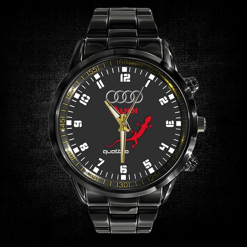 Audi A5 2 Door Coupe Man Quattro Black Stainless Steel Watch Gift For Car Lover