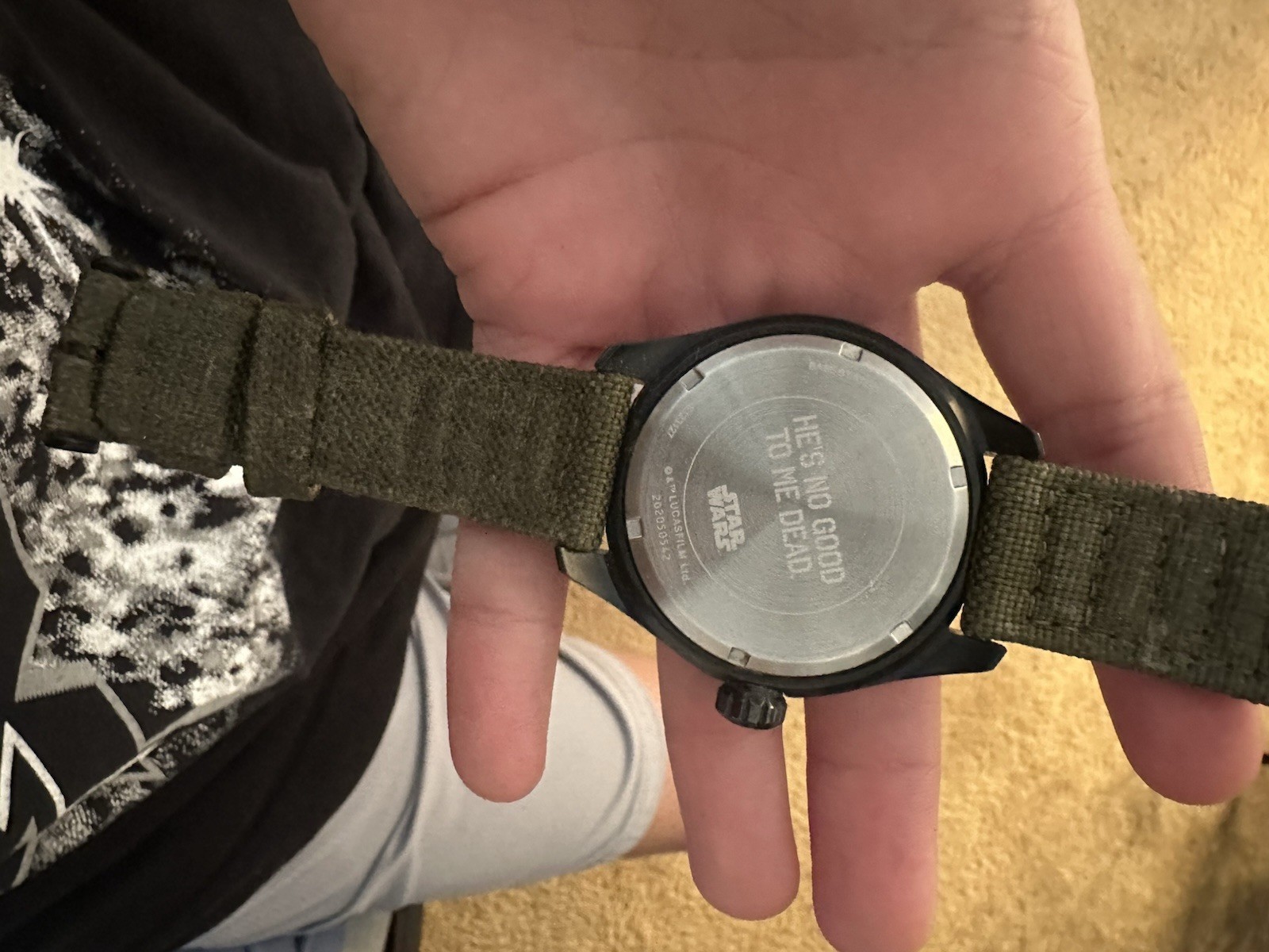 Citizen Eco-Drive Star Wars Men’s Watch Black SS Case Green Fabric Strap 100m