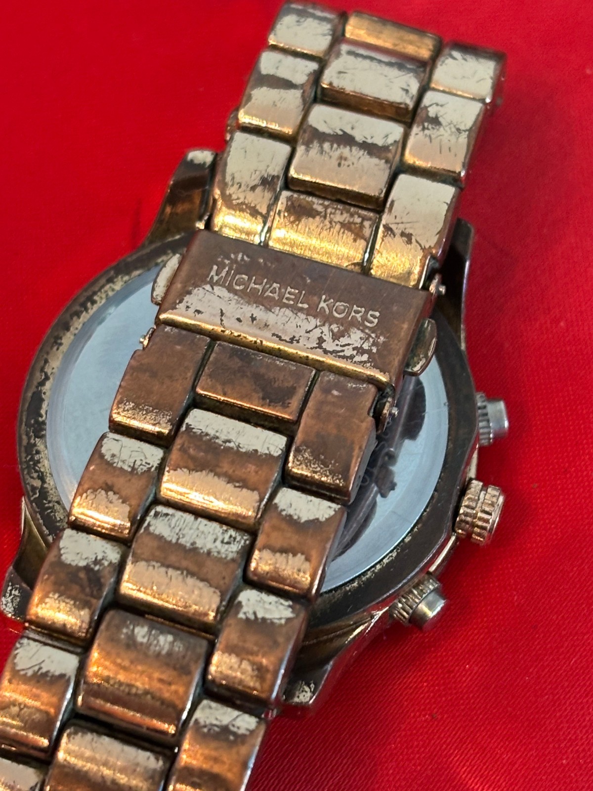 Michael Kors Men’s Watch MK-5076 GOLD Color 10 atm 100 m # 251004 New Battery