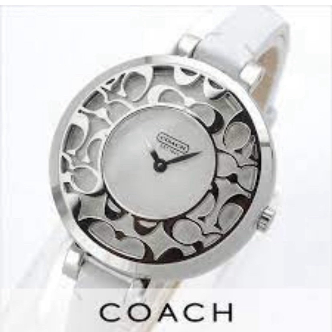 Coach ladies’ Sabrina 14501433 stainless steel silver quartz watch.