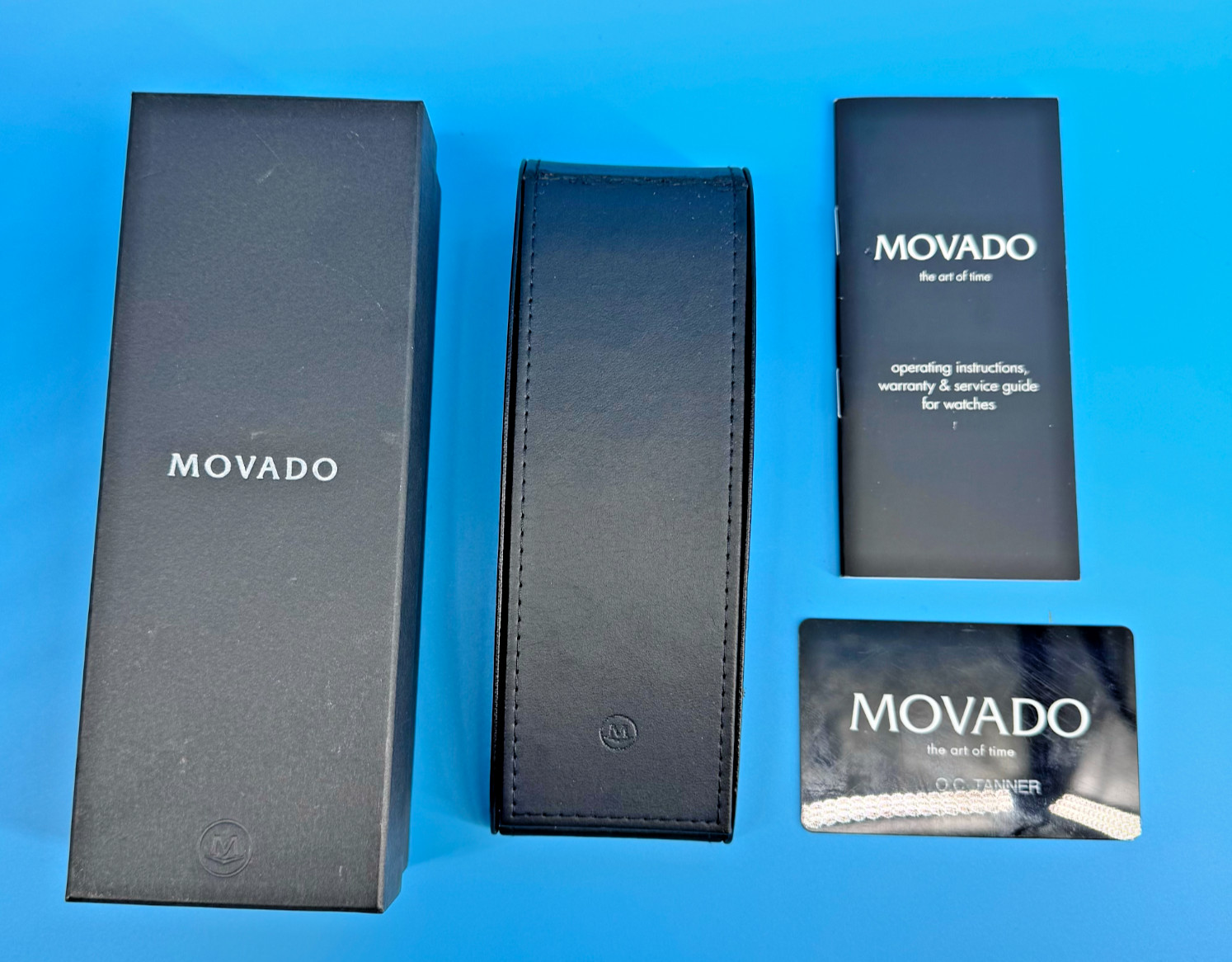 Movado New Museum Classic Sapphire Dial Leather Watch Museum Dial – Black Straps