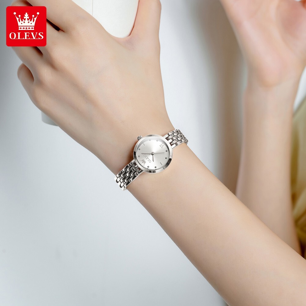 Olevs Quartz Women’s Watch Mini Dial, Stainless Steel, Waterproof, Jewelry Clasp