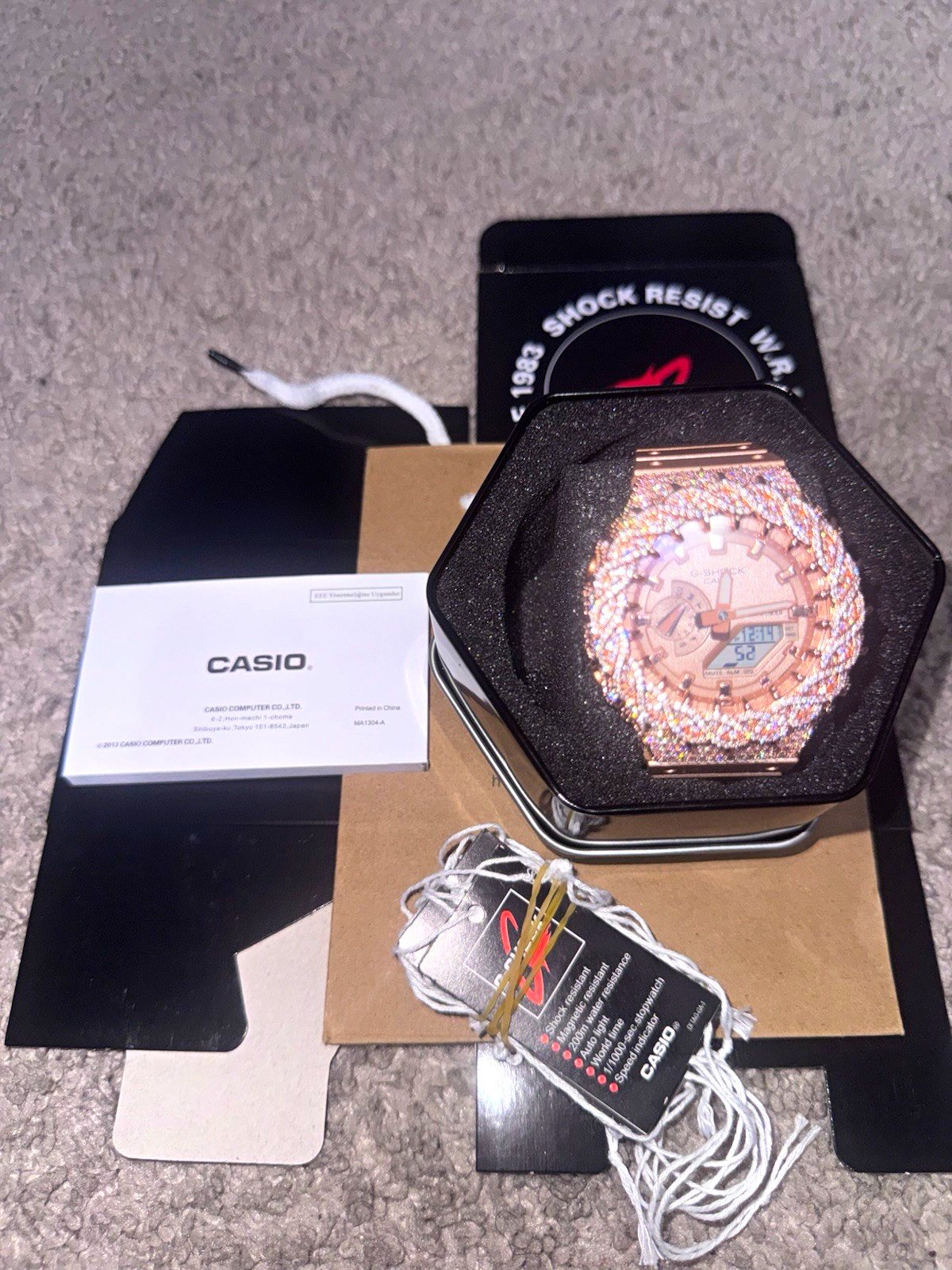 Rose gold on rose gold. Moissanite Iced out kit