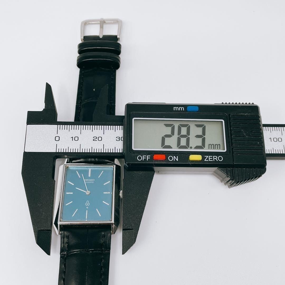 New Battery Working Seiko Chariot Vintage Watch 4130 5001 SEIKO Square Blue Dial