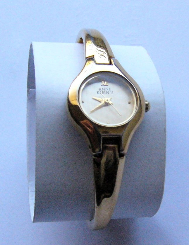 Anne Klein II Gold Tone Women’s Watch Diamond Accent Bezel White MOP Dial Quartz