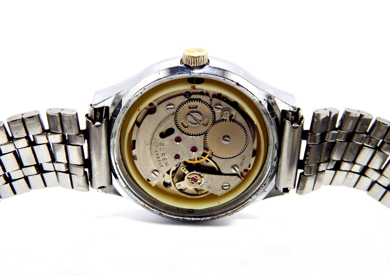 Watch RENIS Geneve 17 Jewels Hand Winding Case Steel Circa 1970 Men 37mm Working