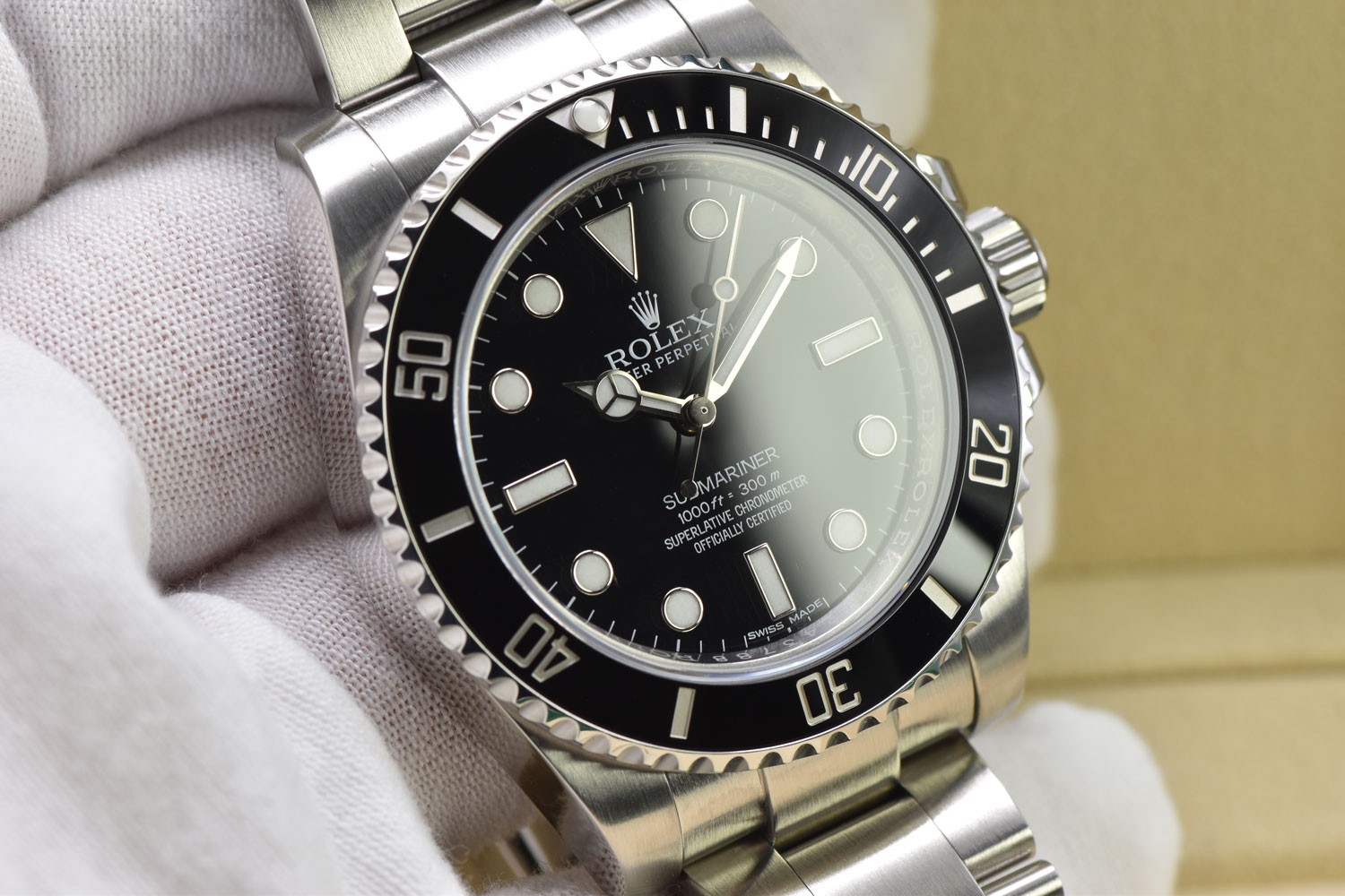 2016 Rolex No Date Ceramic Submariner Black Dial SS Automatic 114060 RSC 06/2026
