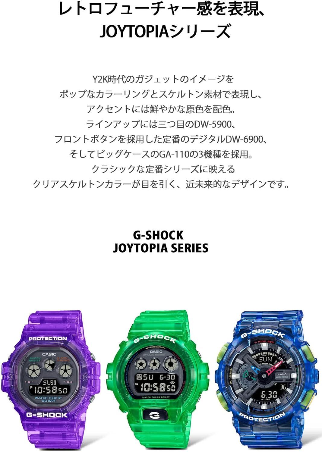 CASIO G-SHOCK GA-110JT-2AJF JOYTOPIA Digital Watch Blue Transparent 51.2mm