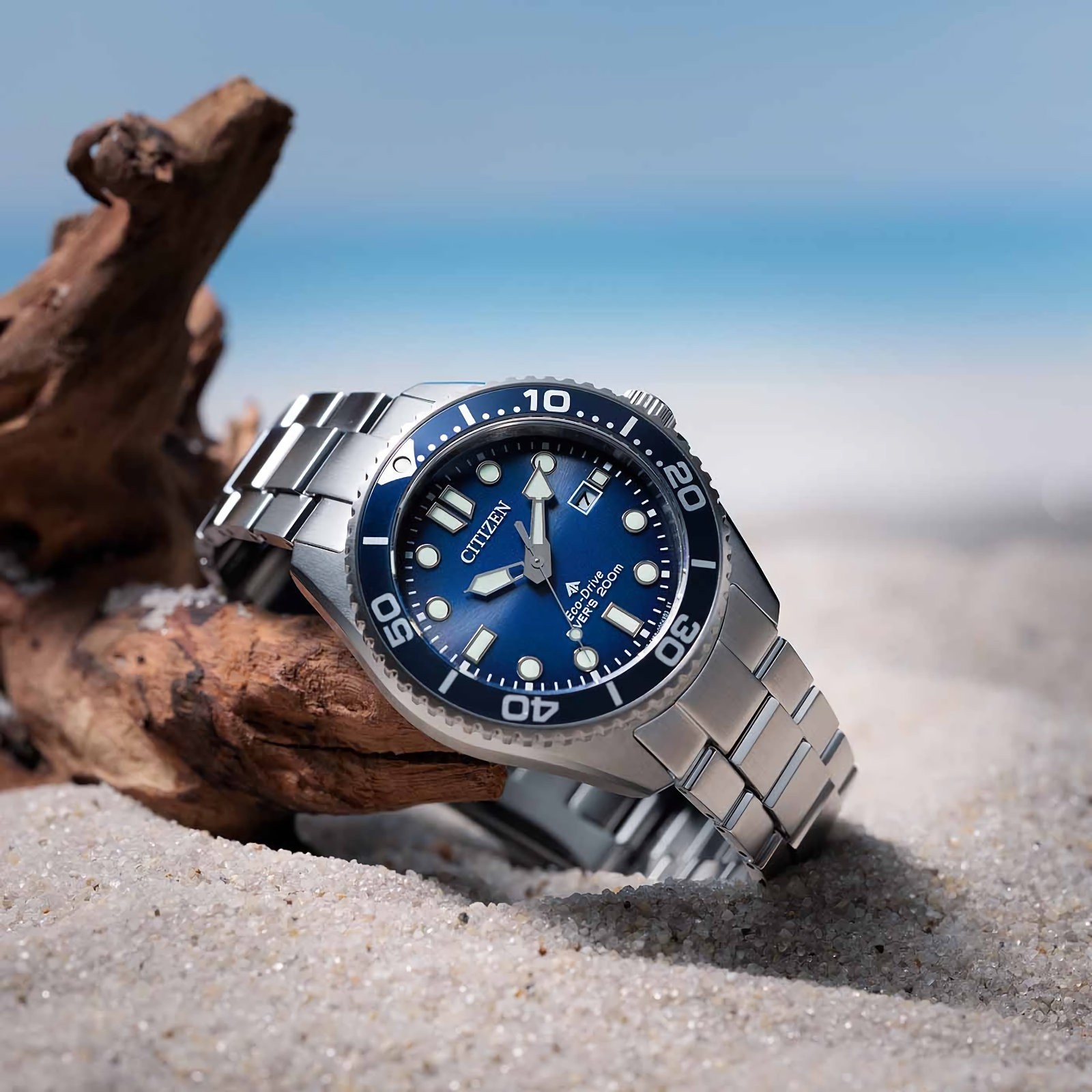 CITIZEN PROMASTER BN0260-54L Eco-Drive Blue Dial Date Display 20ATM Diver Watch