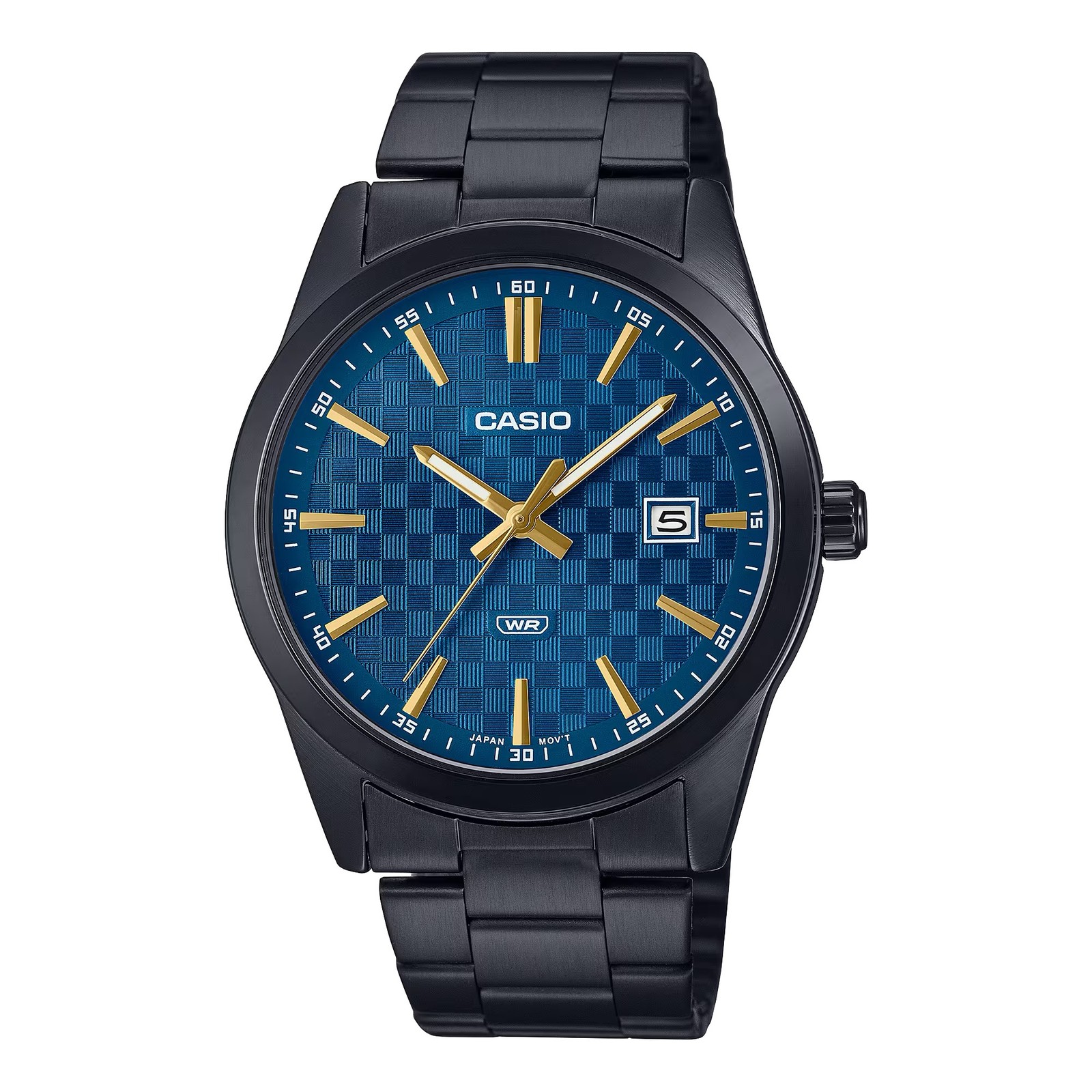 Casio Men’s Black Watch with Blue Dial – MTP-VD03B-2AUDF