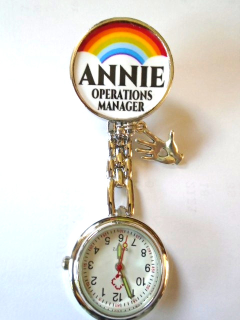 personalised rainbow watch name occupation silver hand charm heart awareness