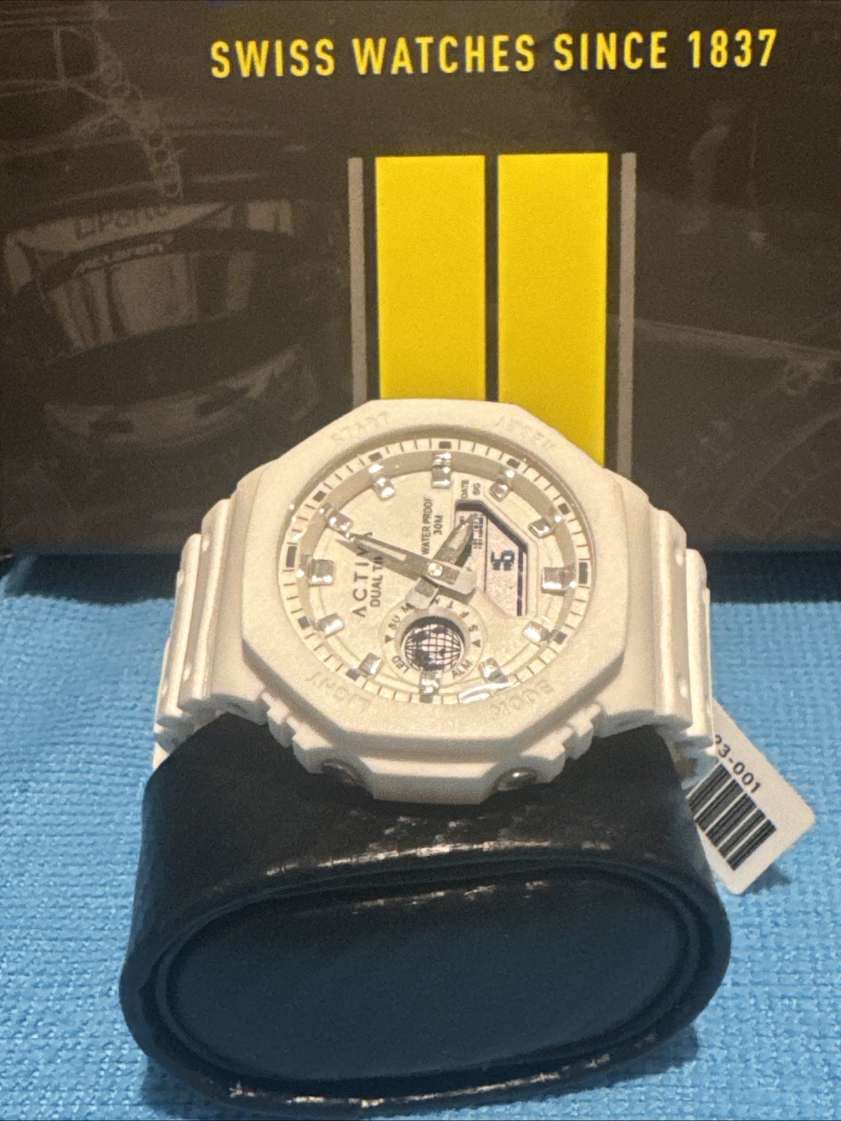 Invicta Activa Sonar ACW423-001 White Sport Watch Dual Time 45.5mm New with Box