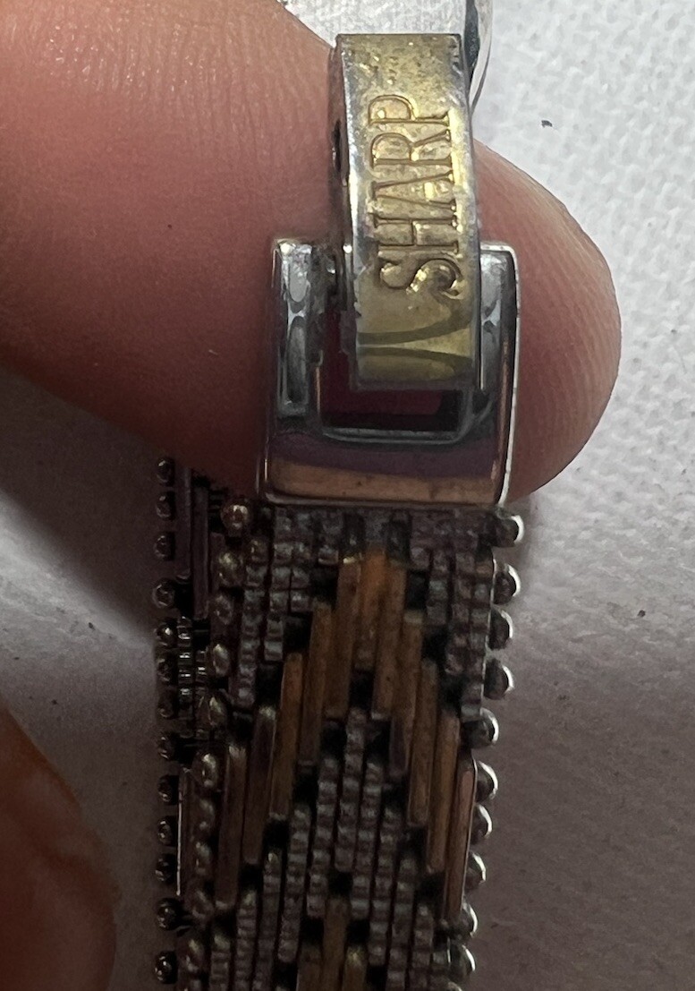 1930’s Sharp Ultra Light Watch Fiery MOP Dial Genuine Diamond woman two tone