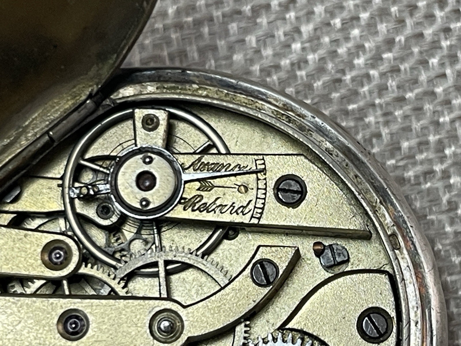 Antique Cylindre 10 Rubis 800 SILVER Pocket Watch ( Parts/Repair )