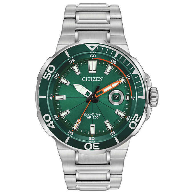 Citizen AW1428-53X Eco-Drive Endeavor Stainless Steel Green Dial Men’s Watch