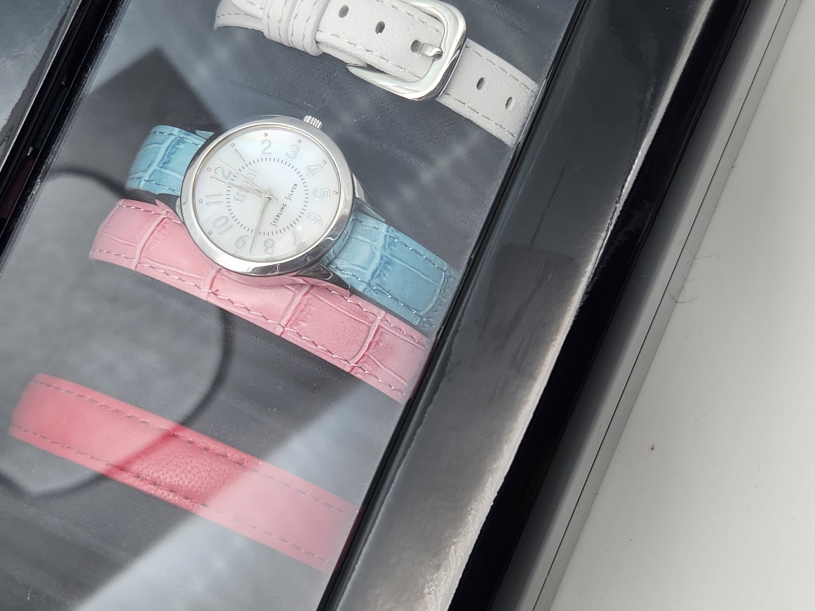 Ecclissi Sterling Silver 925 Changeable Band Watch in Case – New Battery