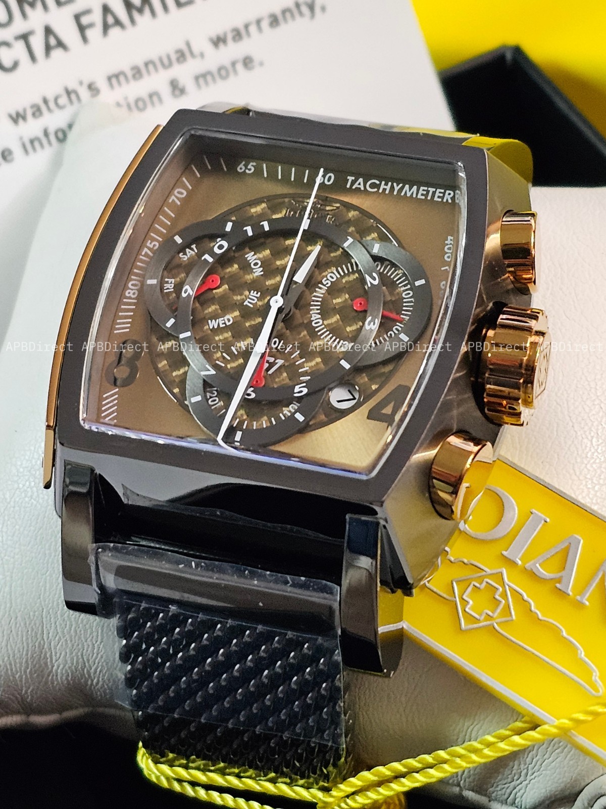Invicta – S1 Rally – Gunmetal / Khaki Milanese – Swiss Z60 FE Chrono Mens Watch