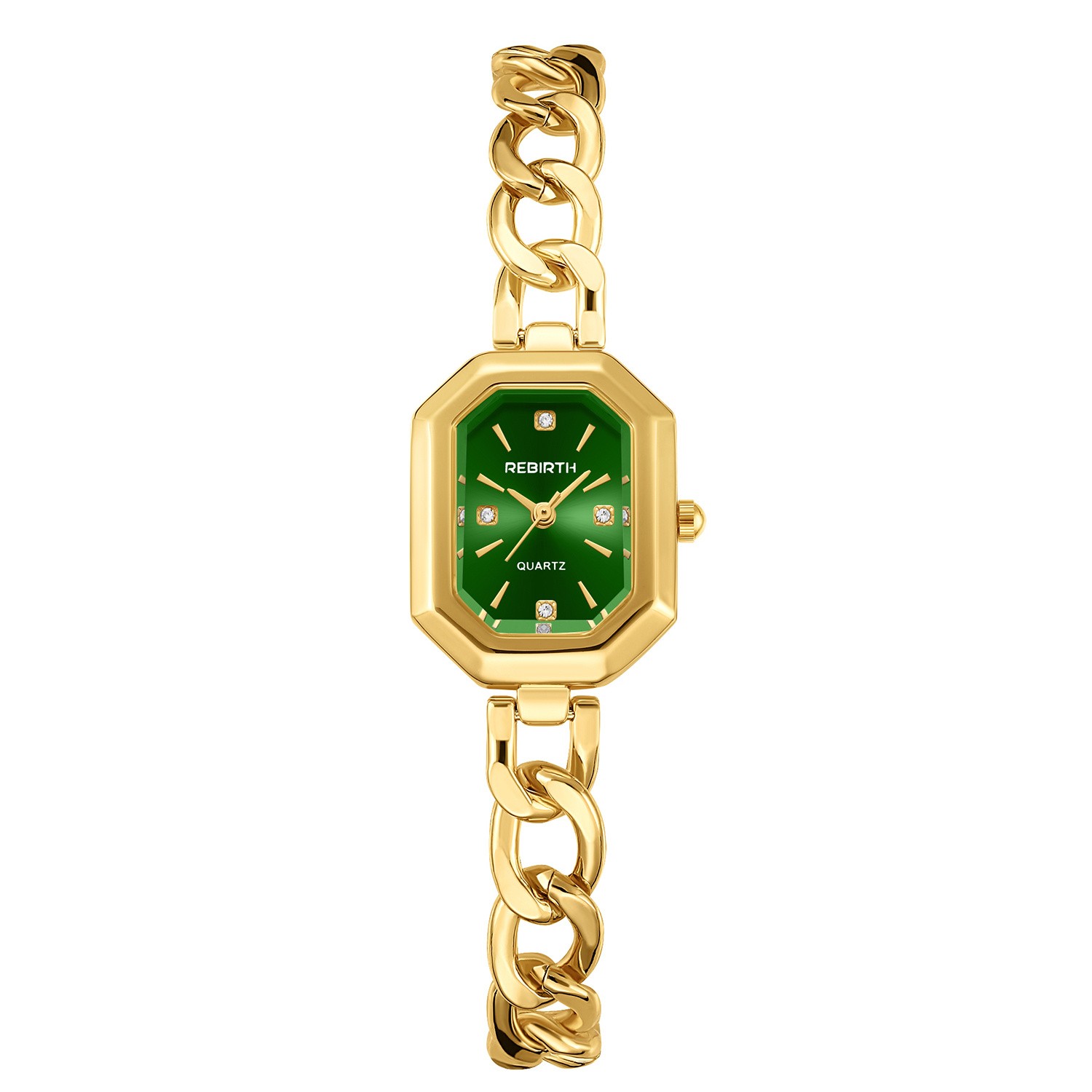 Women’s Daily Square Case Bar Marker Detachable Stainless Steel Band Wrist Watch
