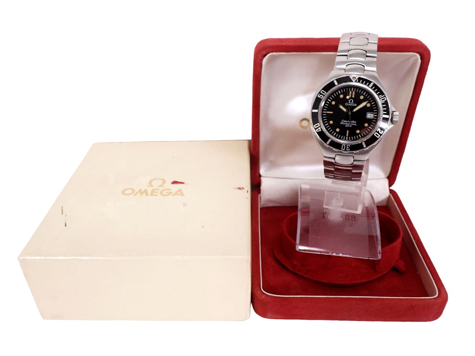 OMEGA Seamaster Professional 200m Mid Size 37mm Quartz Date Watch 396.1062 w/Box