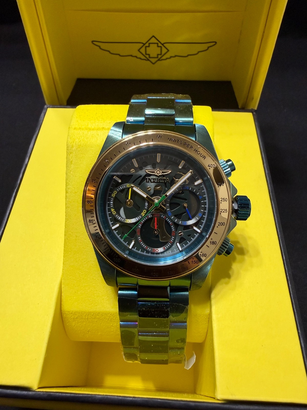 Invicta Speedway Stratacore Men’s Watch – 40mm, Green (51034) NIB