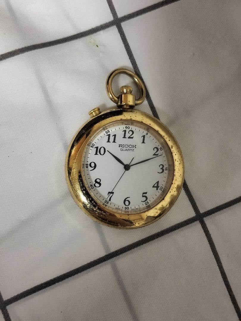 RICOH 342005 Gold Pocket Watch Chain Working