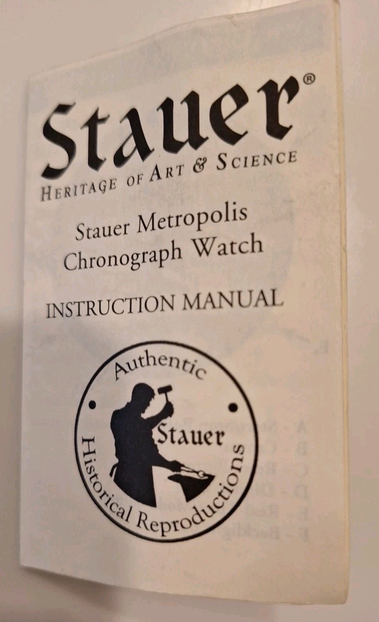 Stauer Metropolis Chronograph Watch with Papers