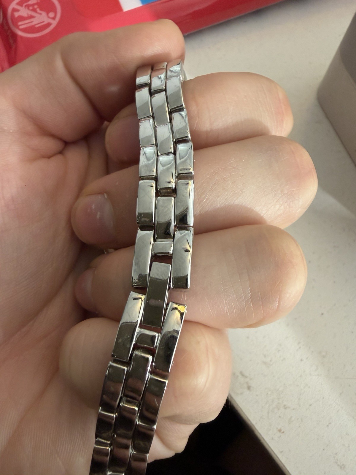 Geneva Silver Tone Crystal Accent Bracelet Watch Quartz Women’s Untested