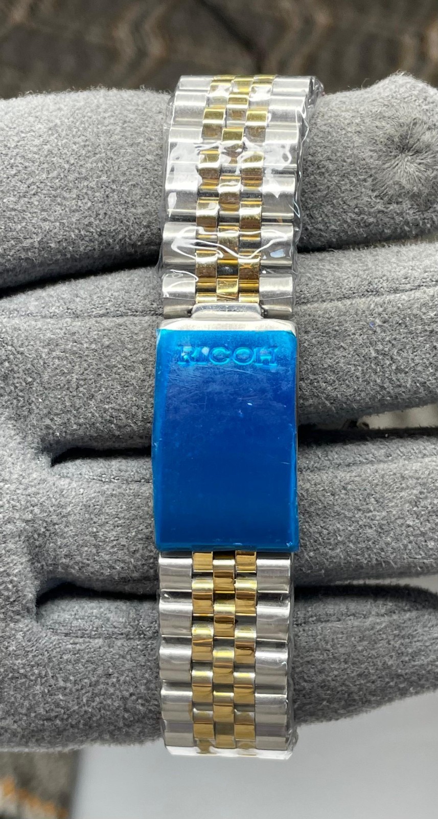 Ricoh President Dynamic Wide Automatic Two Tone 21 jewels Wrist watch japan