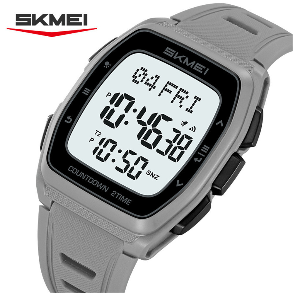 SKMEI Men Rectangle Watch Digital Electronic Wristwatch Students Boy Sport Watch