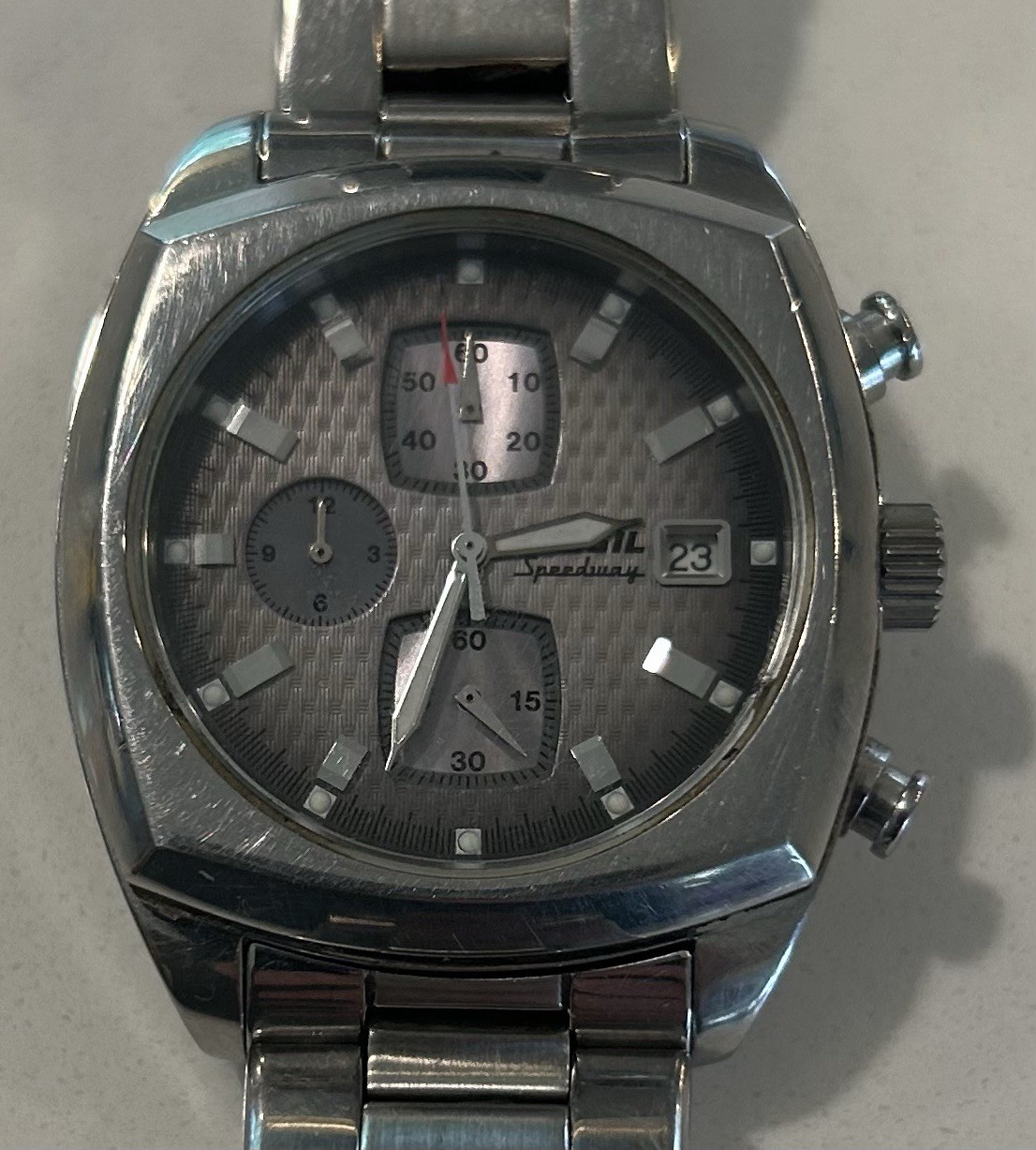 Fossil Arkitekt Speedway Stainless Steel Quartz Watch Men’s FS-2895/New Battery