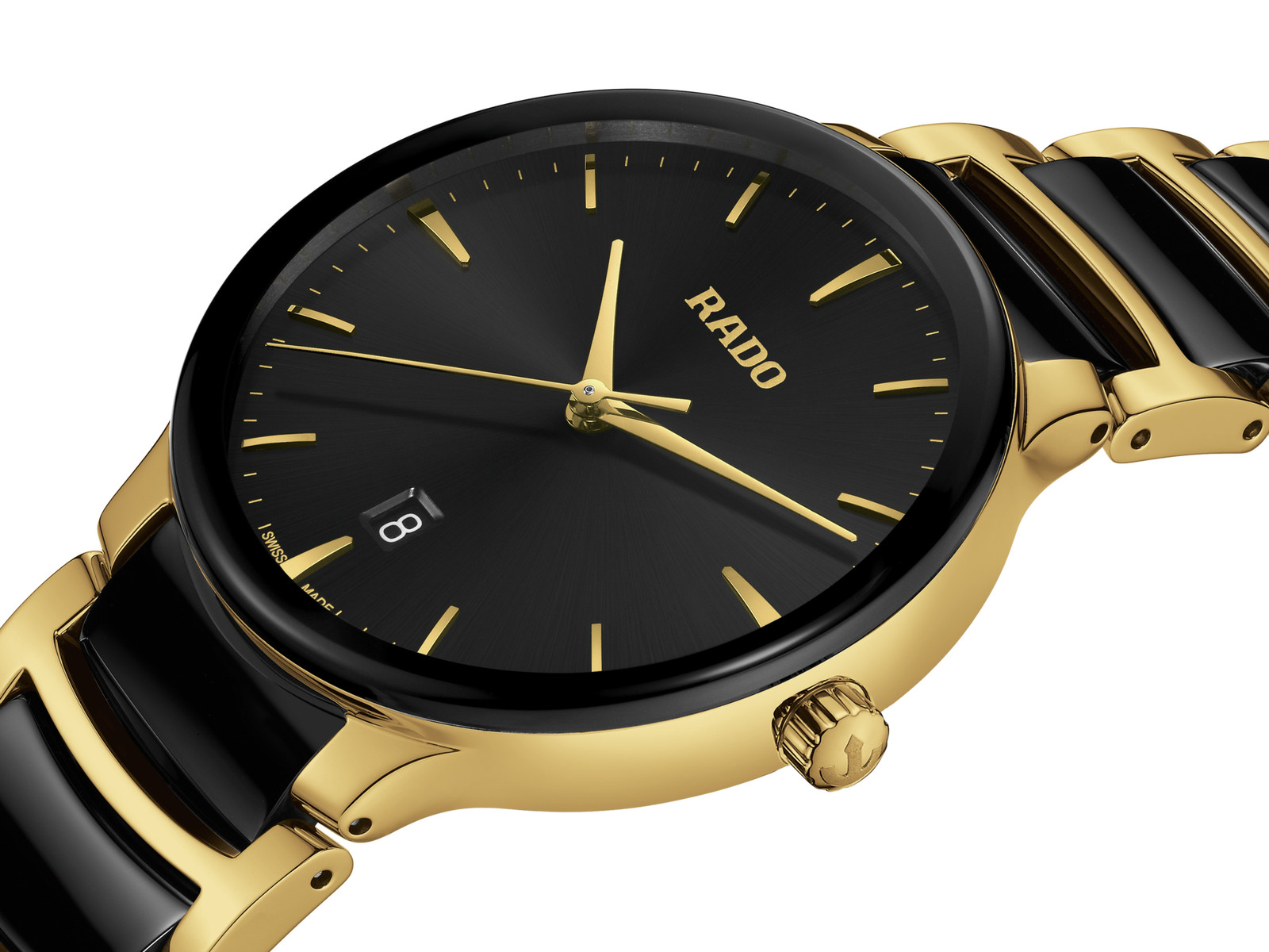 New Rado Centrix Stainless Steel Black Dial Men’s Watch R30022152