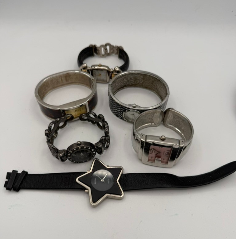 Lot of 6 Women’s Watches Suizo EYKI Studio Time New Batteries Running